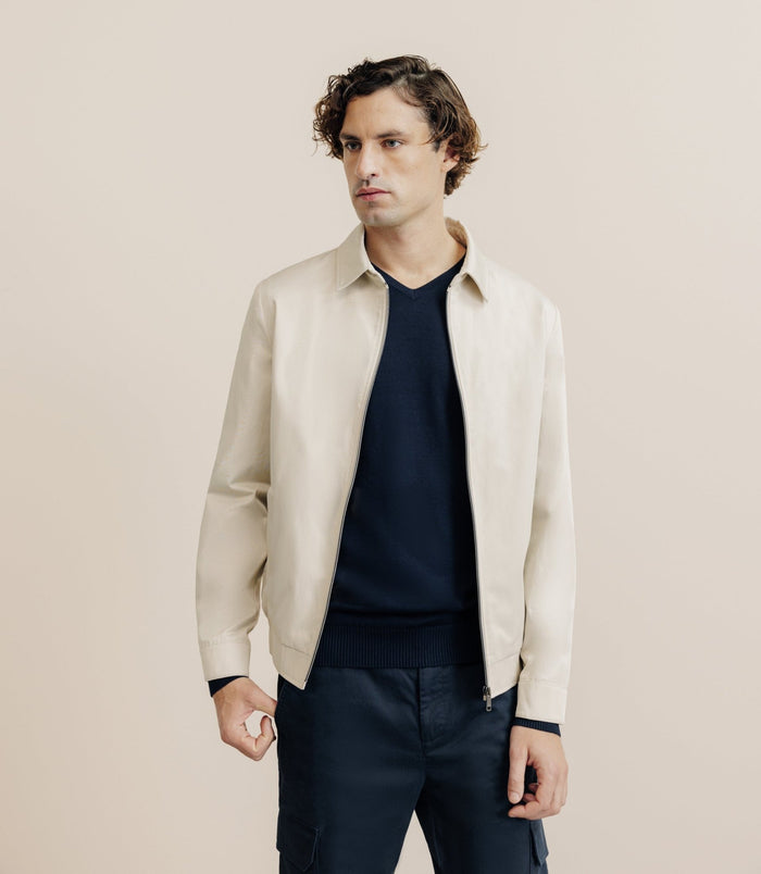 izac Blouson col chemise beige