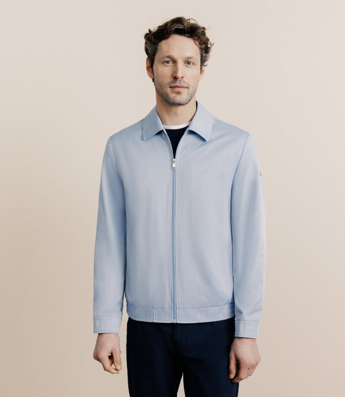 Izac Blouson Col Chemise Ciel