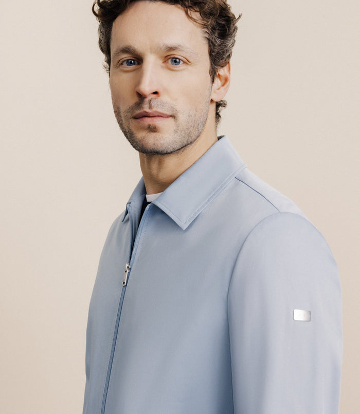 Izac Blouson Col Chemise Ciel