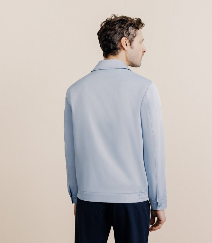 Izac Blouson Col Chemise Ciel