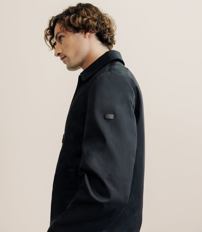 Izac Blouson Col Chemise Noir