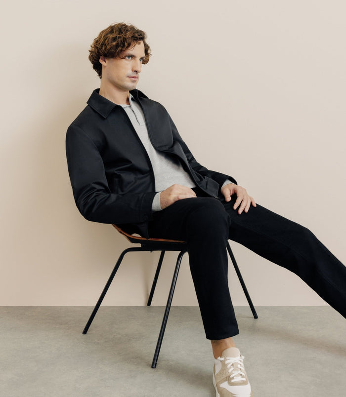 izac Blouson col chemise noir