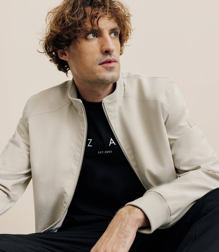 Izac Blouson Col Montant Beige