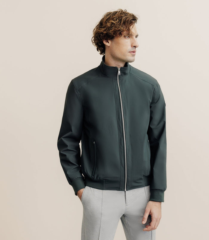Izac Blouson Col Montant Kaki