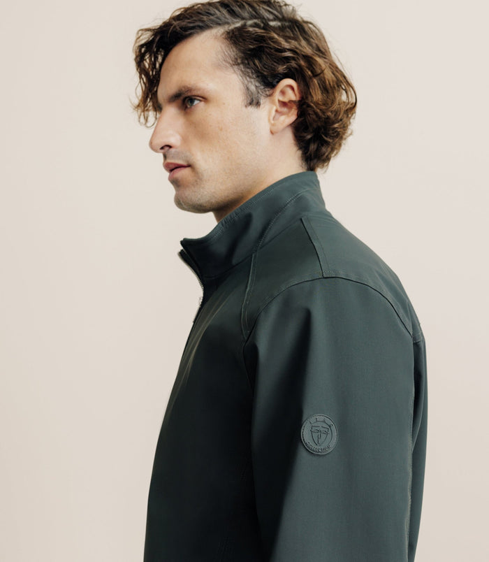 Izac Blouson Col Montant Kaki