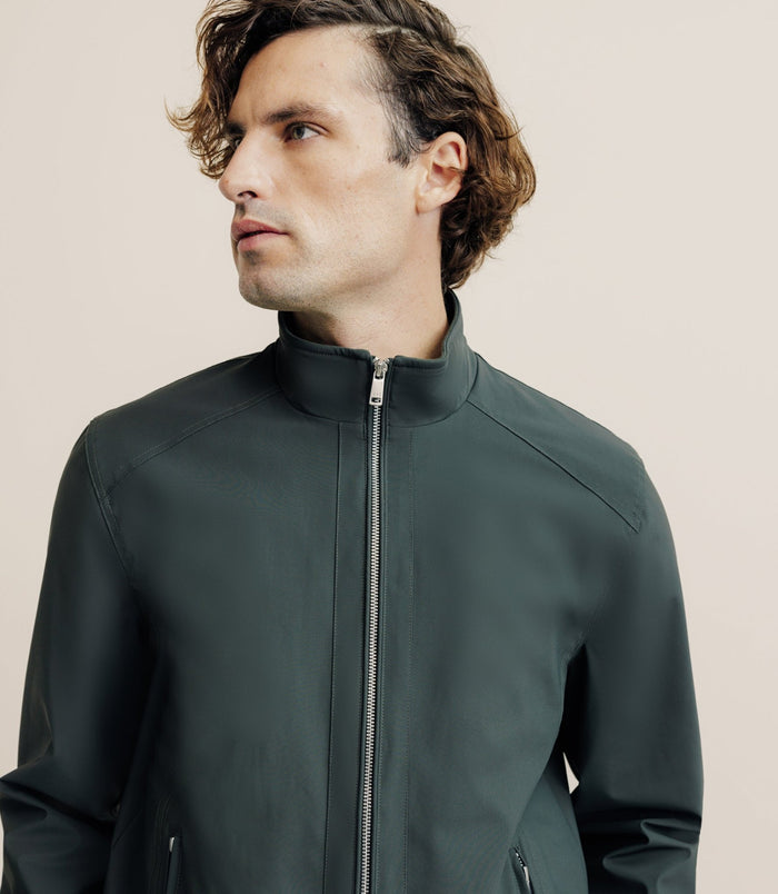 Izac Blouson Col Montant Kaki