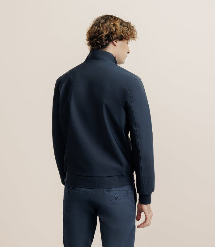 Izac Blouson Col Montant Marine