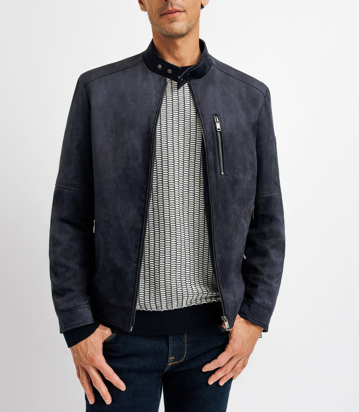 Izac Blouson Col Montant Marine
