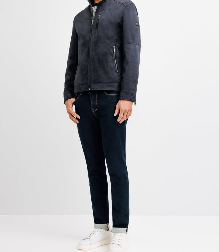 izac Blouson col montant marine