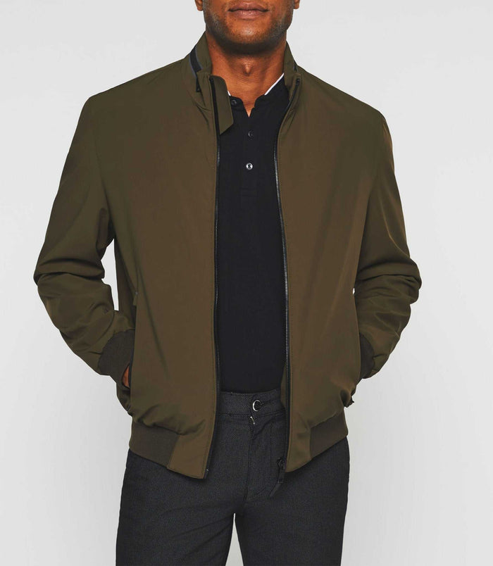 Izac Blouson Col Montant Sport Kaki Foncé "Roque"