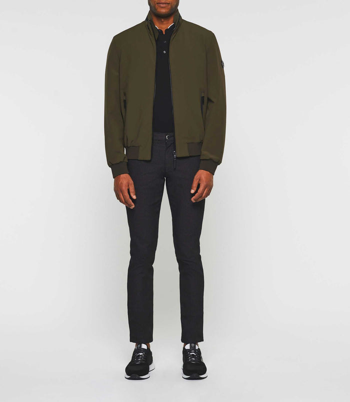 izac Blouson col montant sport kaki foncé "Roque"