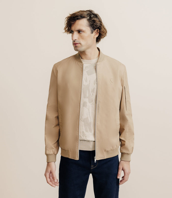 Izac Blouson Col Teddy Beige