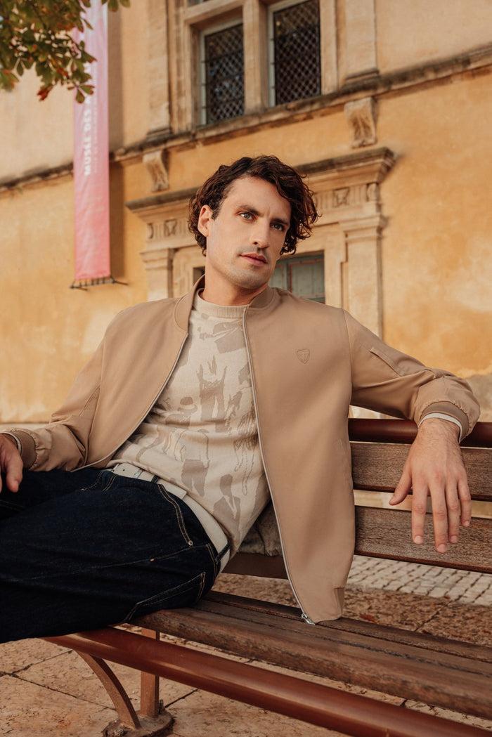 izac Blouson col teddy beige