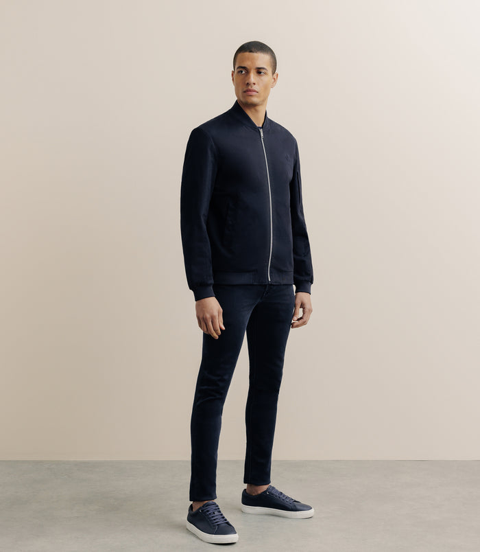 Izac Blouson Col Teddy Marine