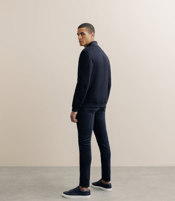 Izac Blouson Col Teddy Marine