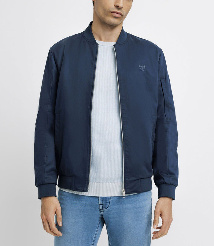 izac Blouson col teddy marine