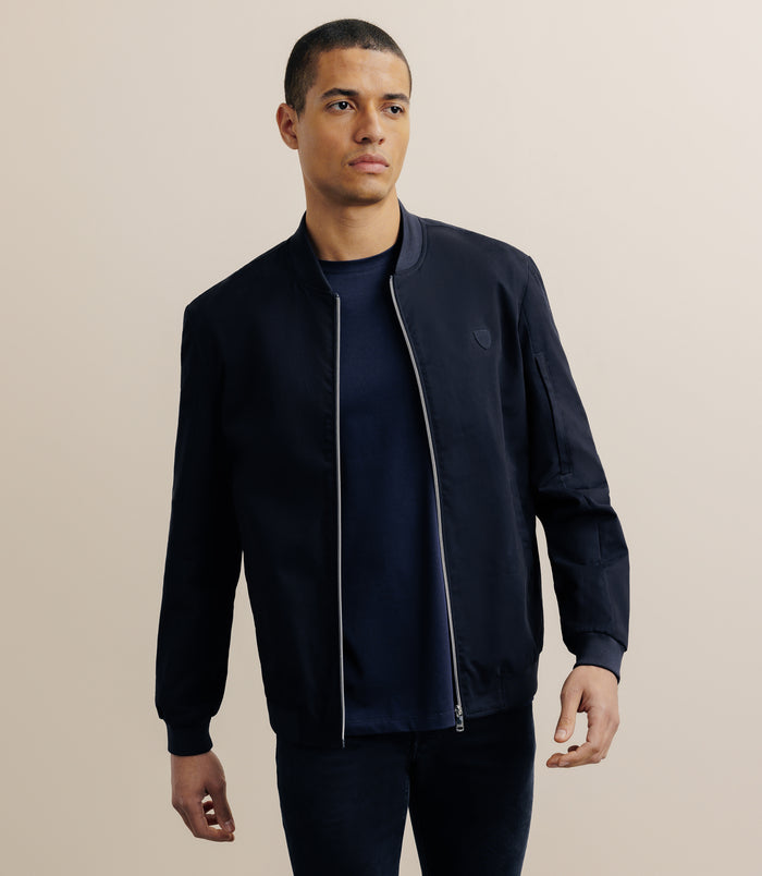 izac Blouson col teddy marine