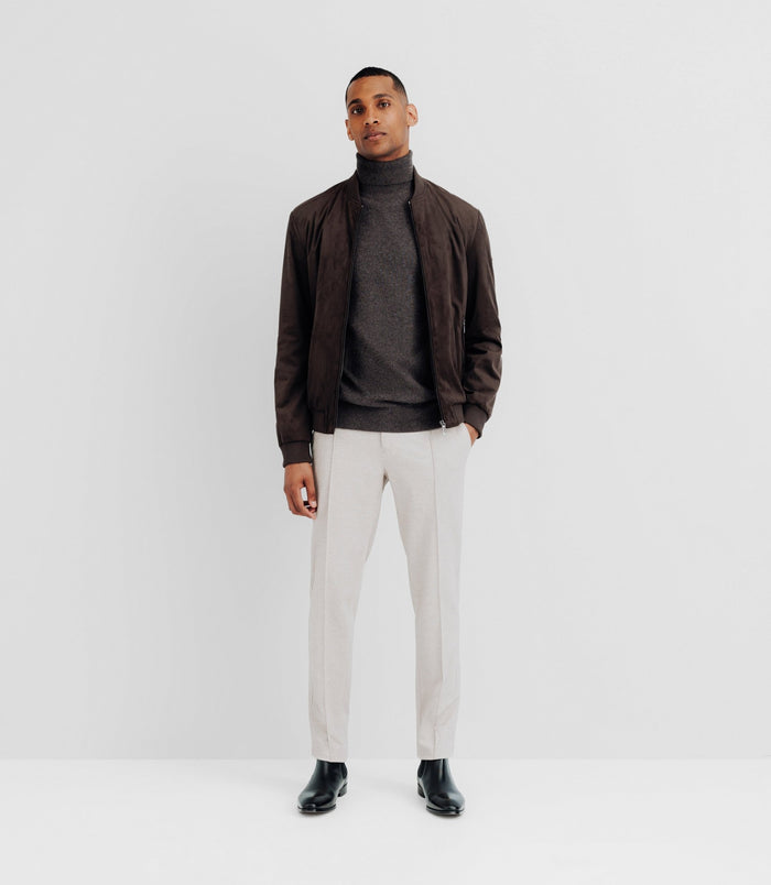 izac Blouson col teddy marron