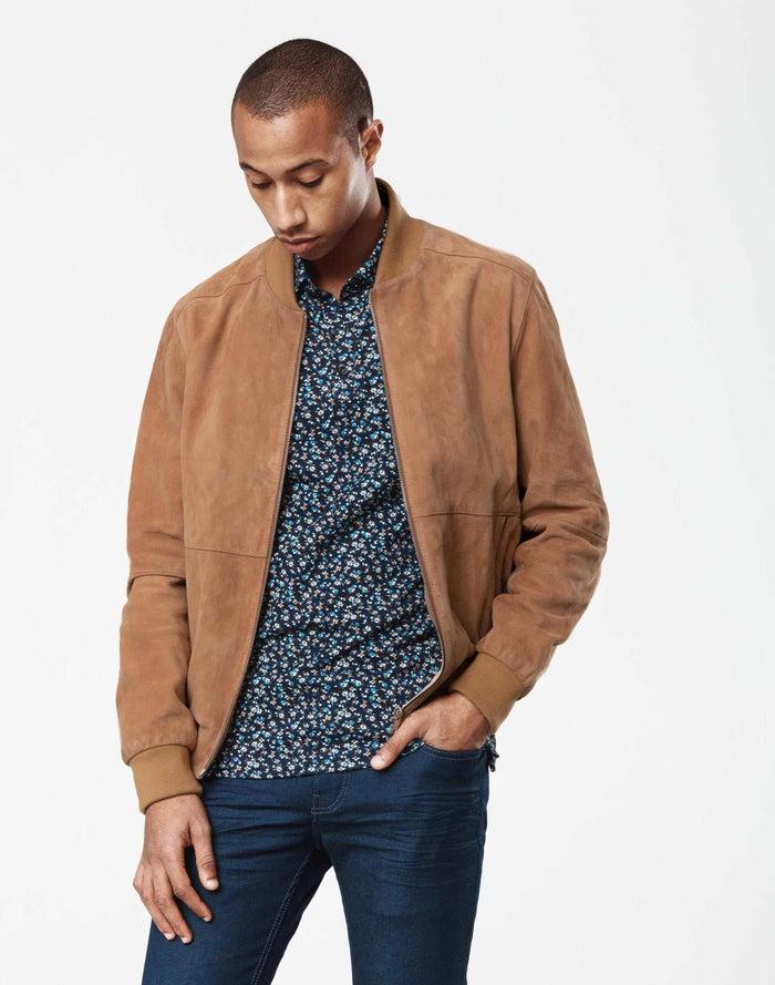 Izac Blouson Cuir Camel "Imanie"