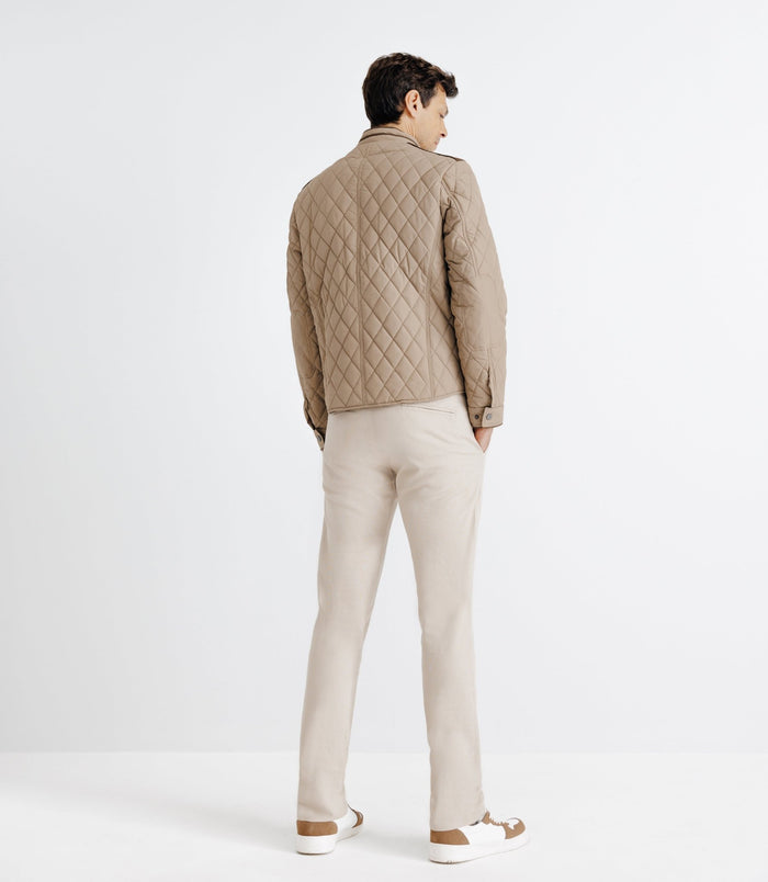 Izac Blouson Déperlant Col Montant Beige