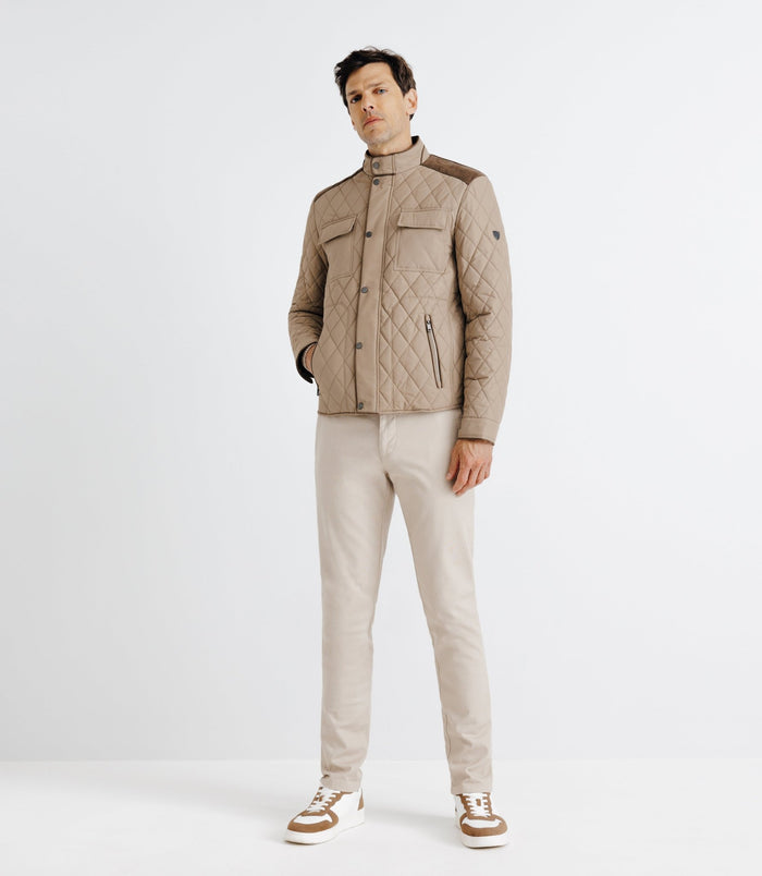 izac Blouson déperlant col montant beige