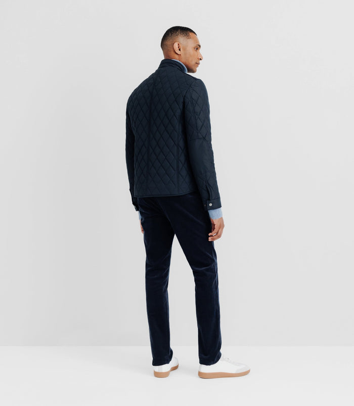 Izac Blouson Déperlant Col Montant Marine