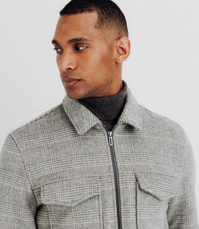 Izac Blouson En Laine Gris
