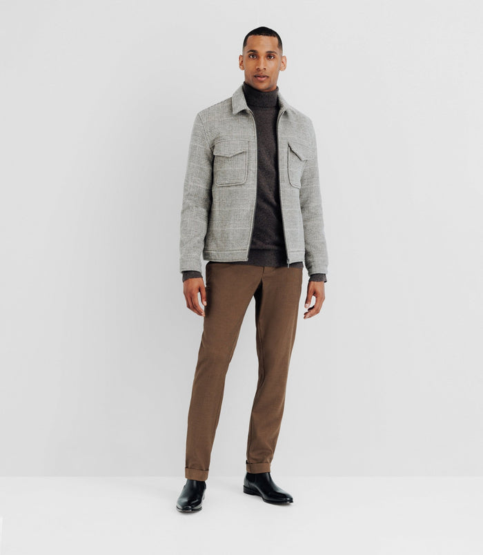 izac Blouson en laine gris