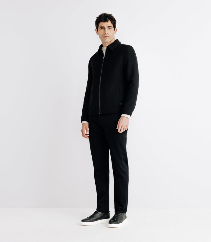 izac Blouson en laine noir