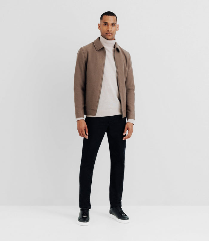 Izac Blouson En Laine Taupe