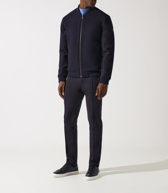 Izac Blouson En Laine Teddy Marine MOSCOU