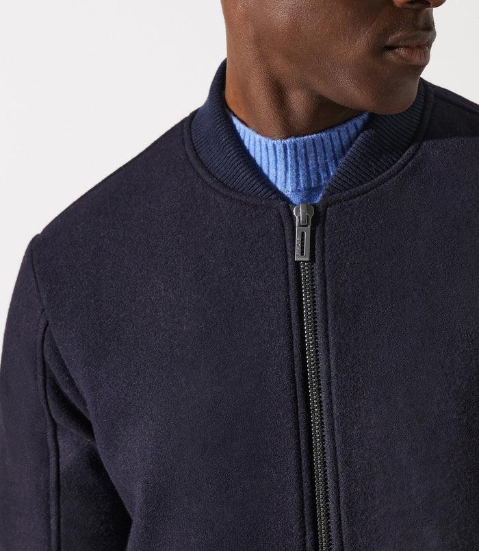 Izac Blouson En Laine Teddy Marine MOSCOU