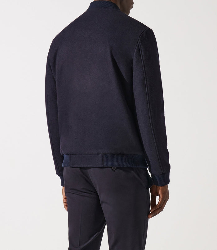 Izac Blouson En Laine Teddy Marine MOSCOU