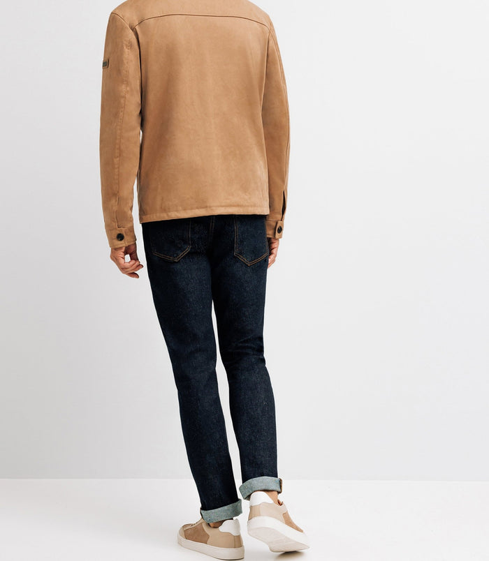 Izac Blouson En Suédine Beige