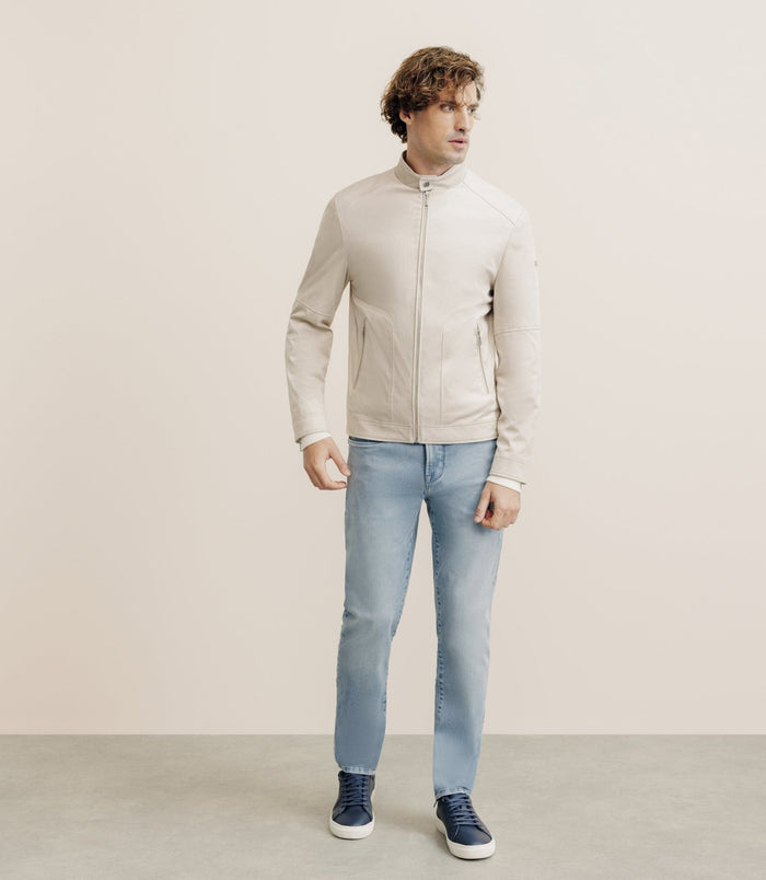 Izac Blouson En Suédine écru