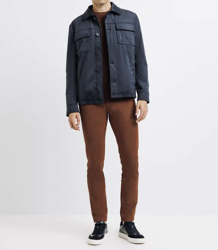 Izac Blouson En Suédine Marine
