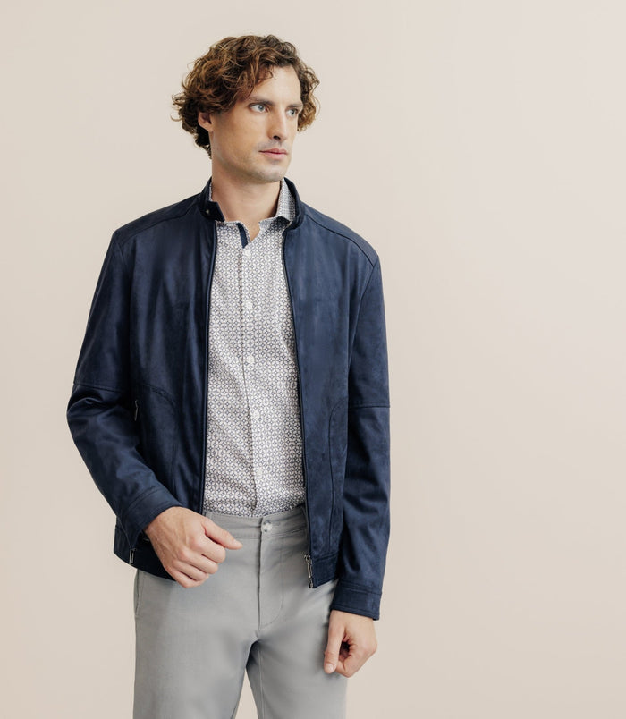 izac Blouson en suédine marine