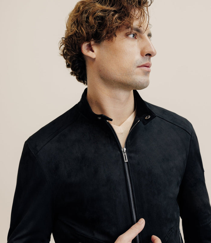 Izac Blouson En Suédine Noir