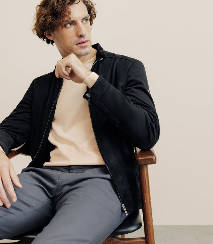 izac Blouson en suédine noir