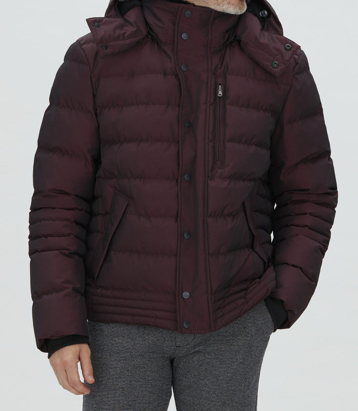 izac Blouson matelassé bordeaux "Tamis"