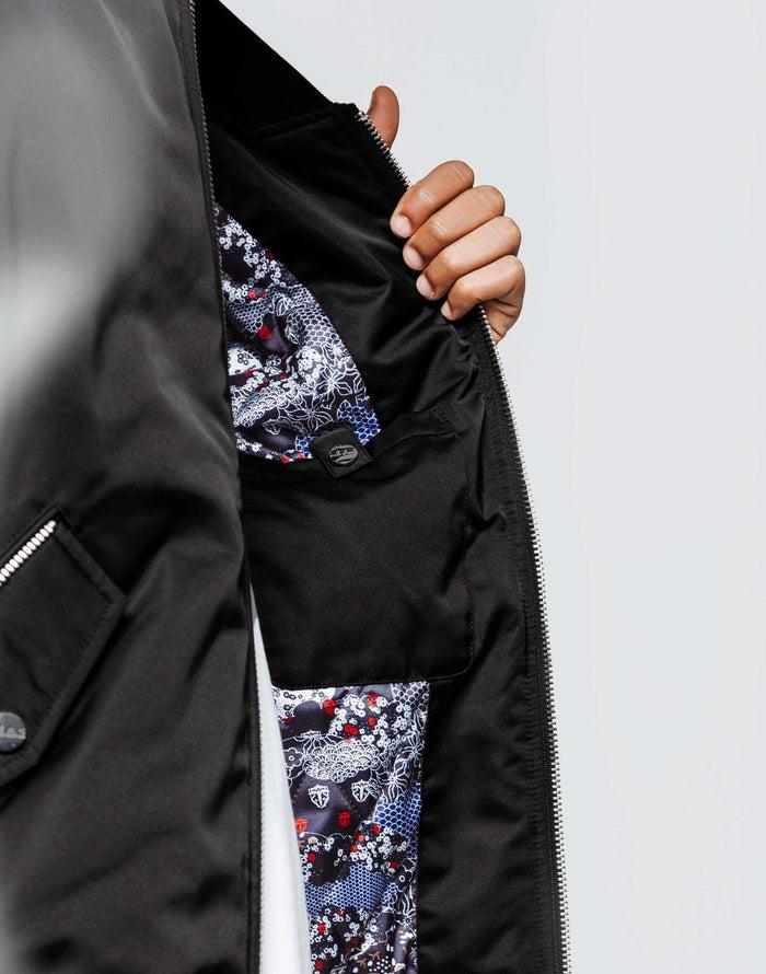 Izac Blouson Noir Dragon
