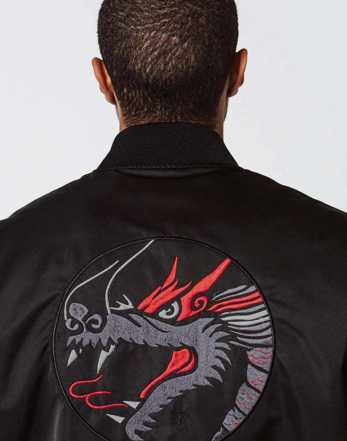 izac Blouson Noir Dragon