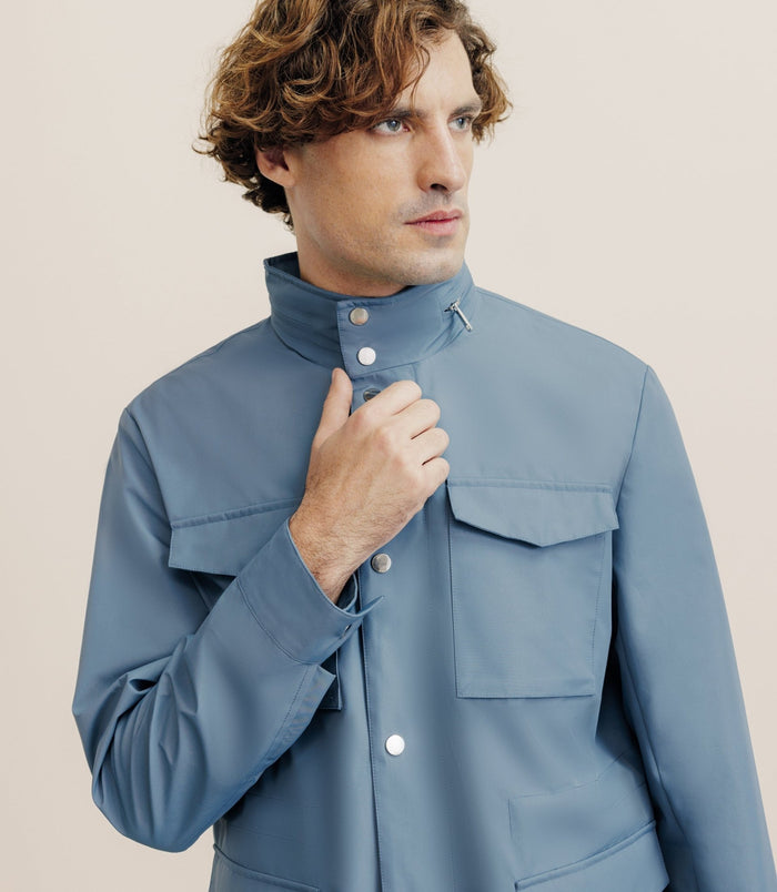 Izac Blouson Parka Technique Indigo