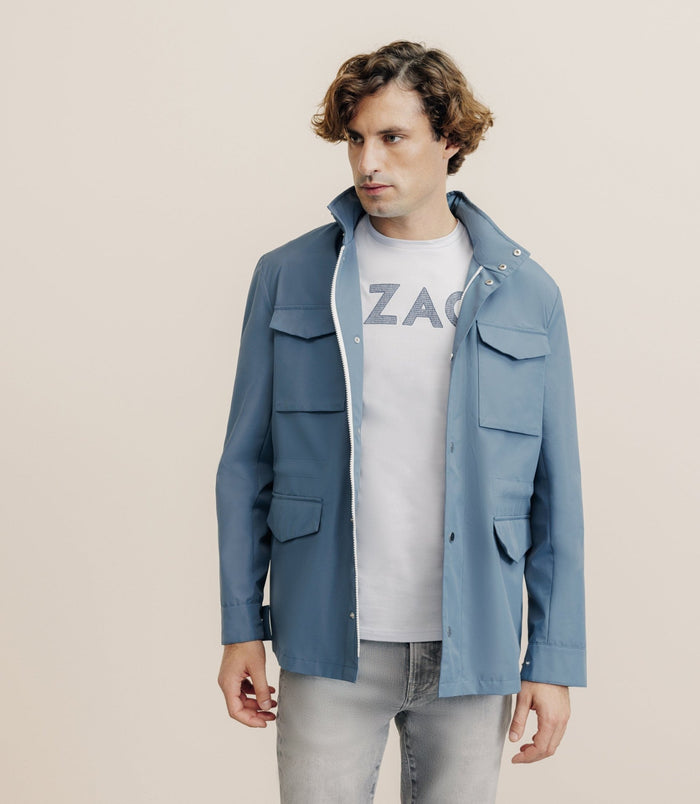 izac Blouson parka technique indigo