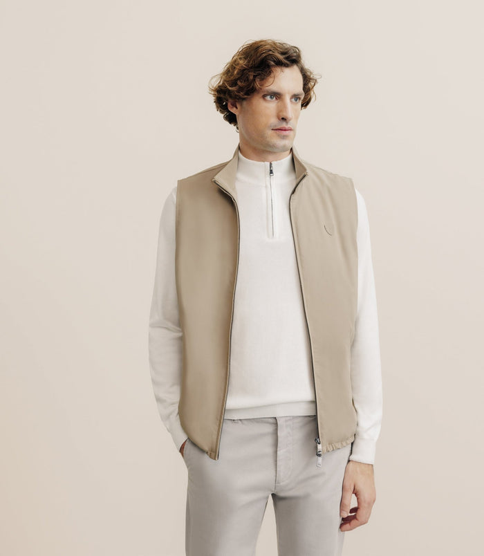 Izac Blouson Sans Manche Beige