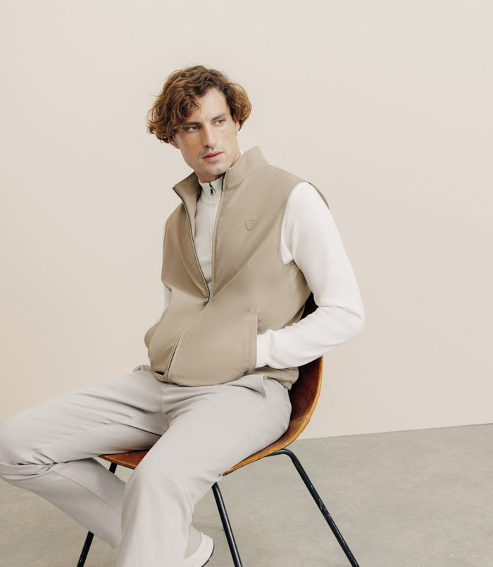 izac Blouson sans manche beige