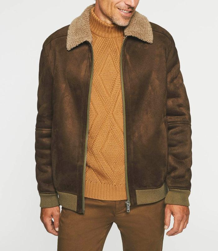 Izac Blouson Suède Marron QUENTIN