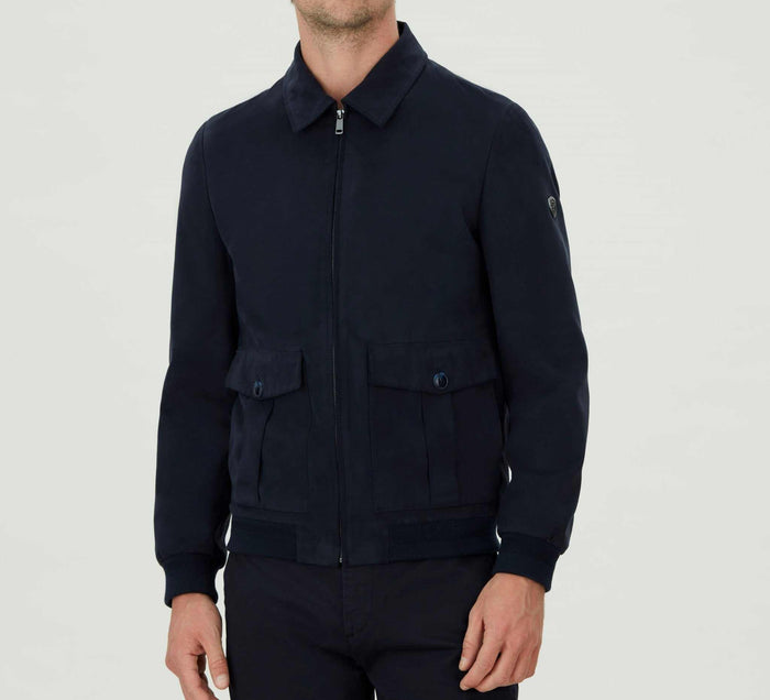 Izac Blouson Suédine Marine "Cidre"
