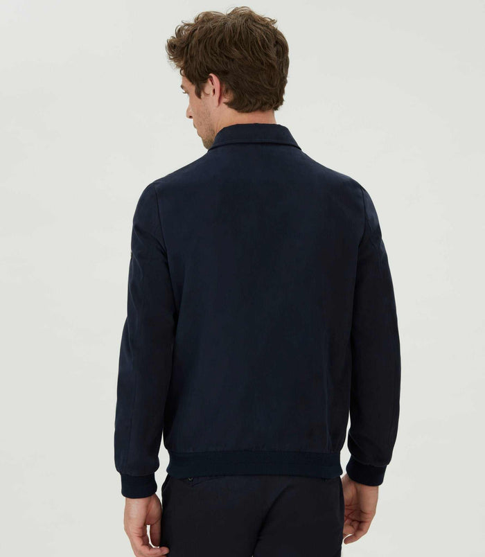 Izac Blouson Suédine Marine "Cidre"