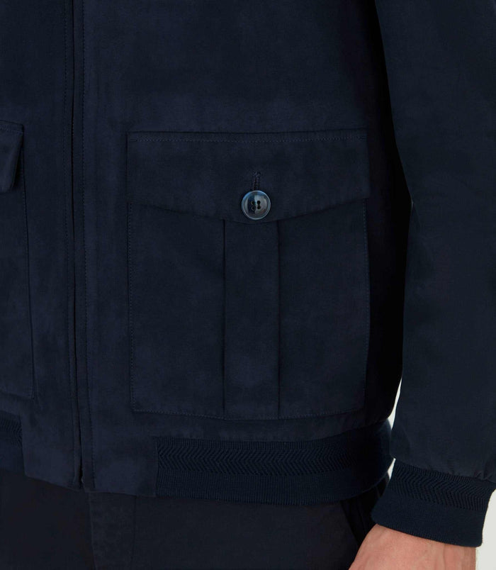 Izac Blouson Suédine Marine "Cidre"